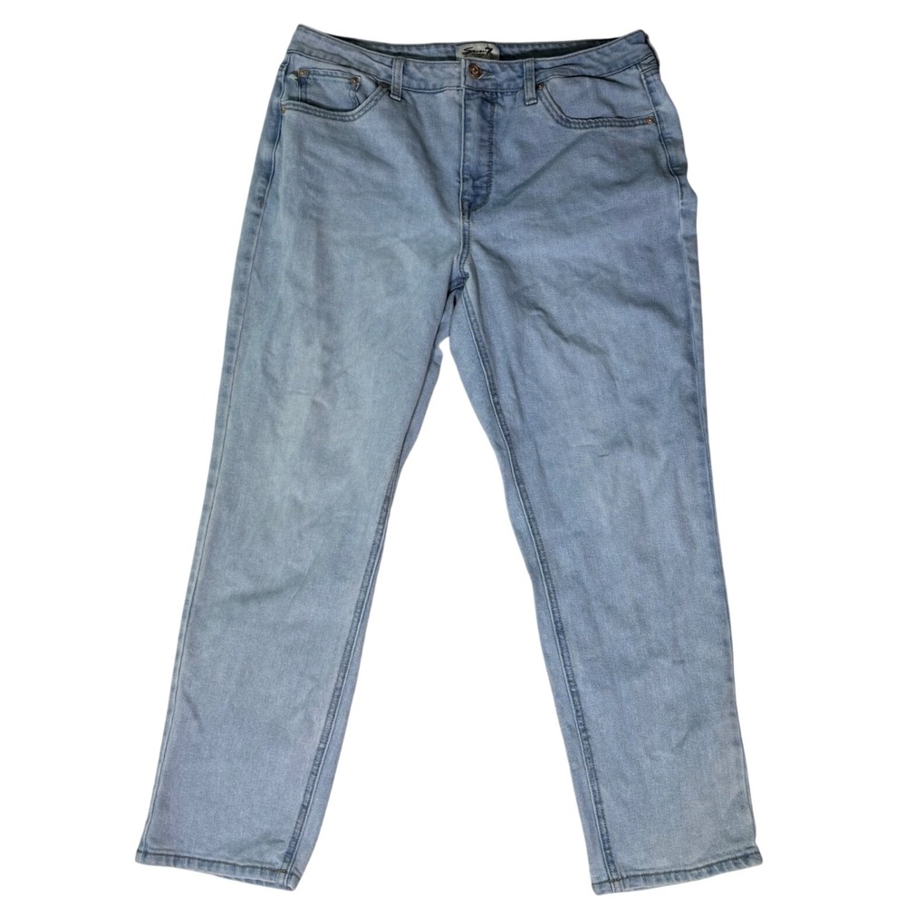 Seven7 Streetwear Womens Straight Leg Jeans Light Wash High Rise Denim Size 12